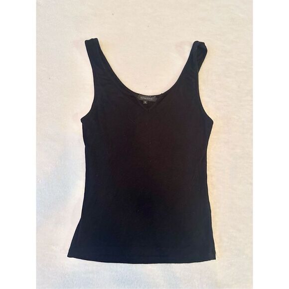 OLIVACEOUS black notched tank top size M - Picture 4 of 5